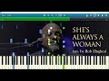 Billy Joel - She's Always a Woman (piano arr. by Rob Hughes) w/ sheet music