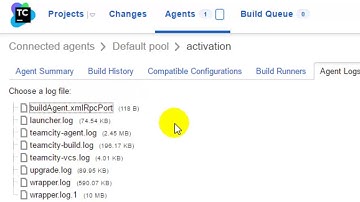 How to view build agent logs in TeamCity