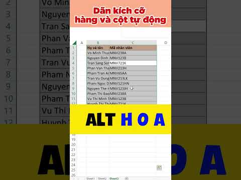 [Thủ thuật Excel] Tự động căn chỉnh hàng và cột trong Excel! #short mới nhất 2023