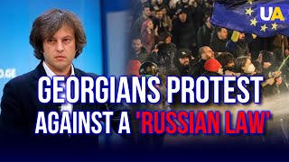 Russia GO HOME! Georgians Protest Against the 'Russian Foreign Agents Law'