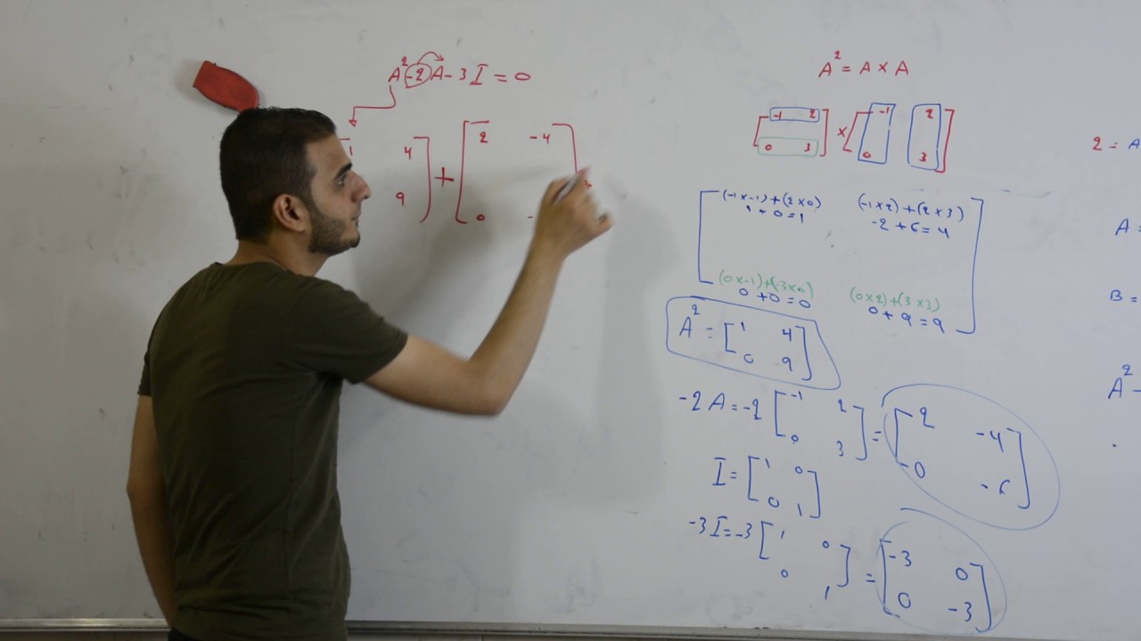 المصفوفات الخامس العلمي محاضرة 4\الاستاذ حيدر وليد