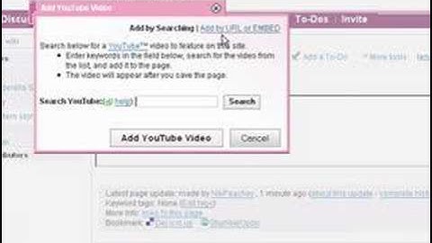 How Embed video in a wiki