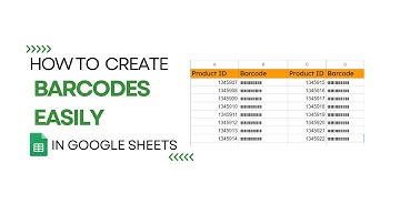 How to Create Barcodes in Google Sheets | Step-by-Step Tutorial