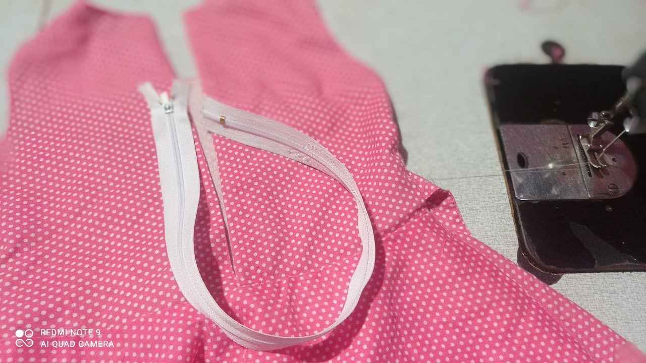 how-to-put-old-dress-zip-fashion-sewing-diy-quilt-baby-dress-youtube