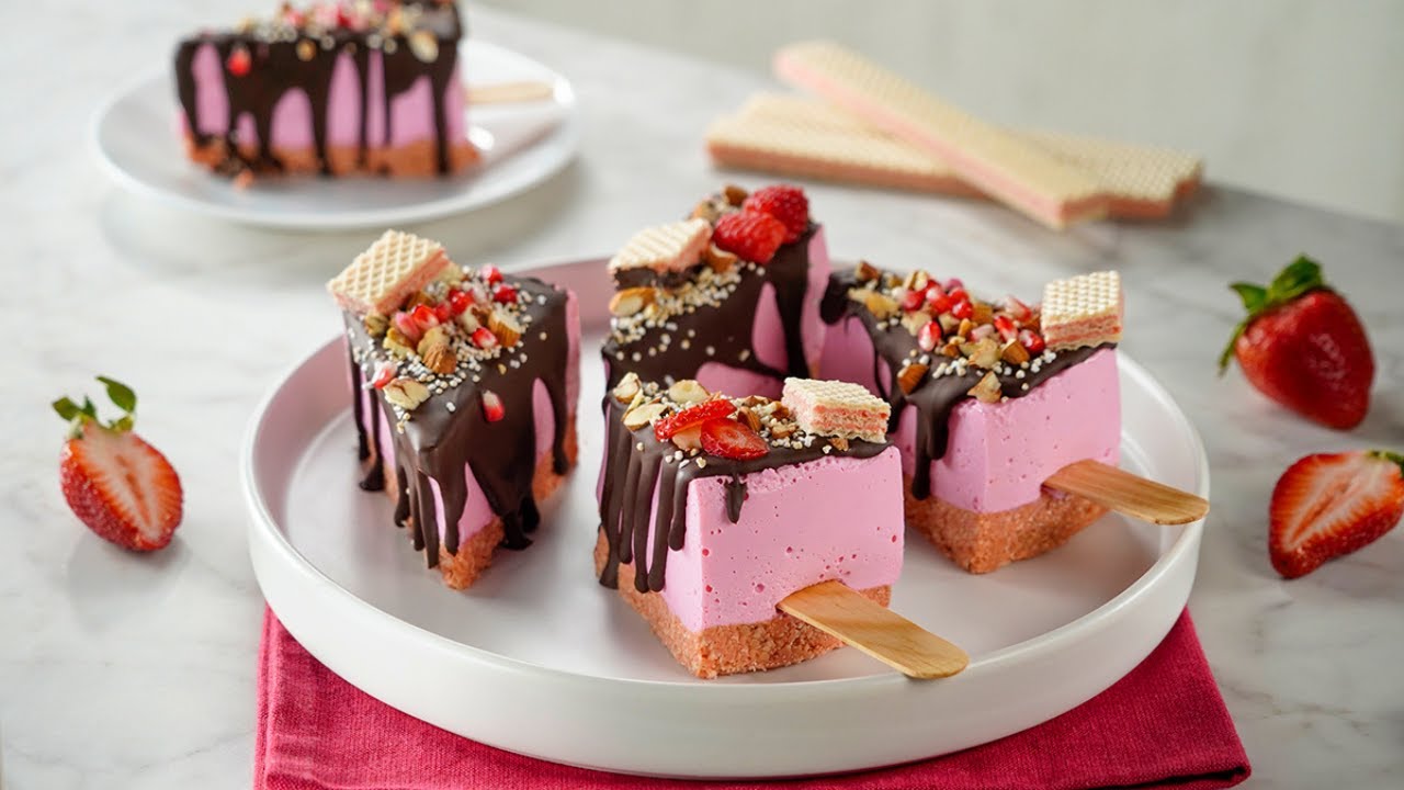 Paletas de Cheesecake de Fresa | kiwilimón recetas