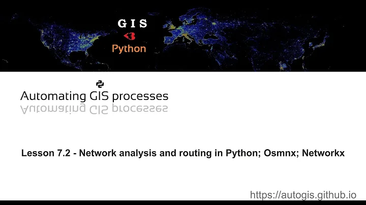 AutoGIS Lesson 7.2 - Network analysis in Python; Networkx; Osmnx;