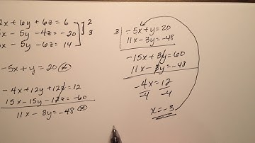 Solving a Linear System in Three Variables with Elimination (Example)