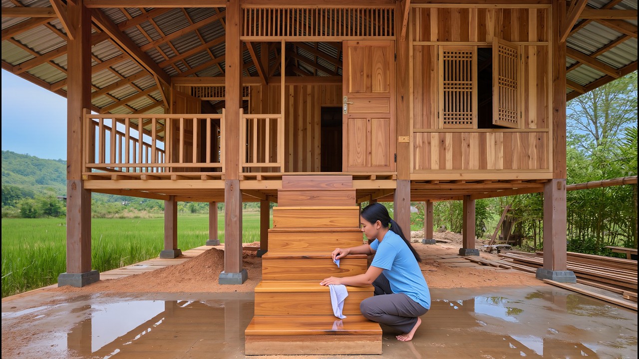 Никто не ожидал, что талантливая девушка построит деревянный дом своей мечты за 365 дней.