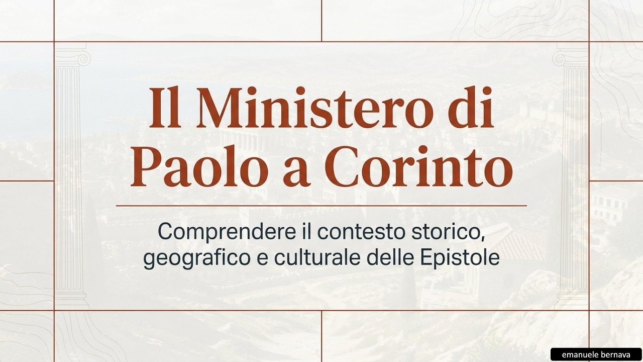 SDS 4/7/2026 - La lezione in video in 9 minuti - Paolo a Corinto | Emanuele Bernava