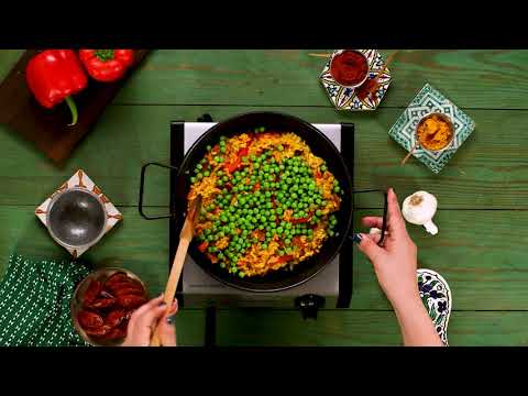 Shrimp and Chorizo Paella Skillet
