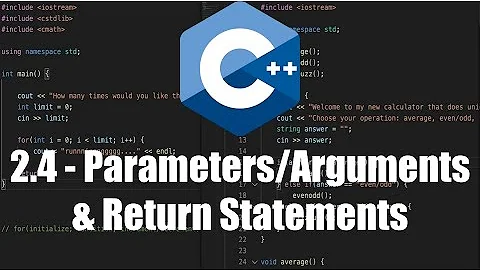 Parameters, Arguments, and Returns in C++
