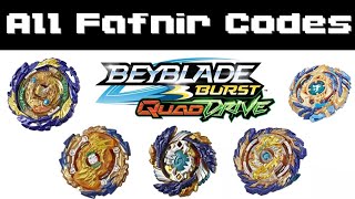 All Fafnir Qr Codes! | Vanish Fafnir F7 Qr Code || Seasons 2-6 || Beyblade Burst Quad Drive