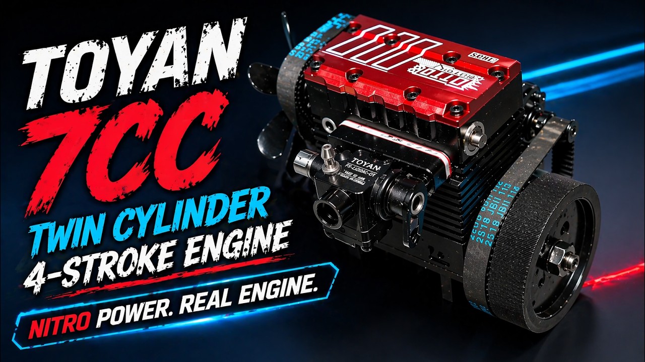 Creative Channel builds TOYAN 7cc twin cylinder engine