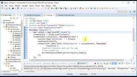 Web Socket with spring configuration and stomp js