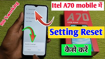 Itel A70 mobile me hard reset kaise kare / how to reset fectory in itel a70 mobile me //