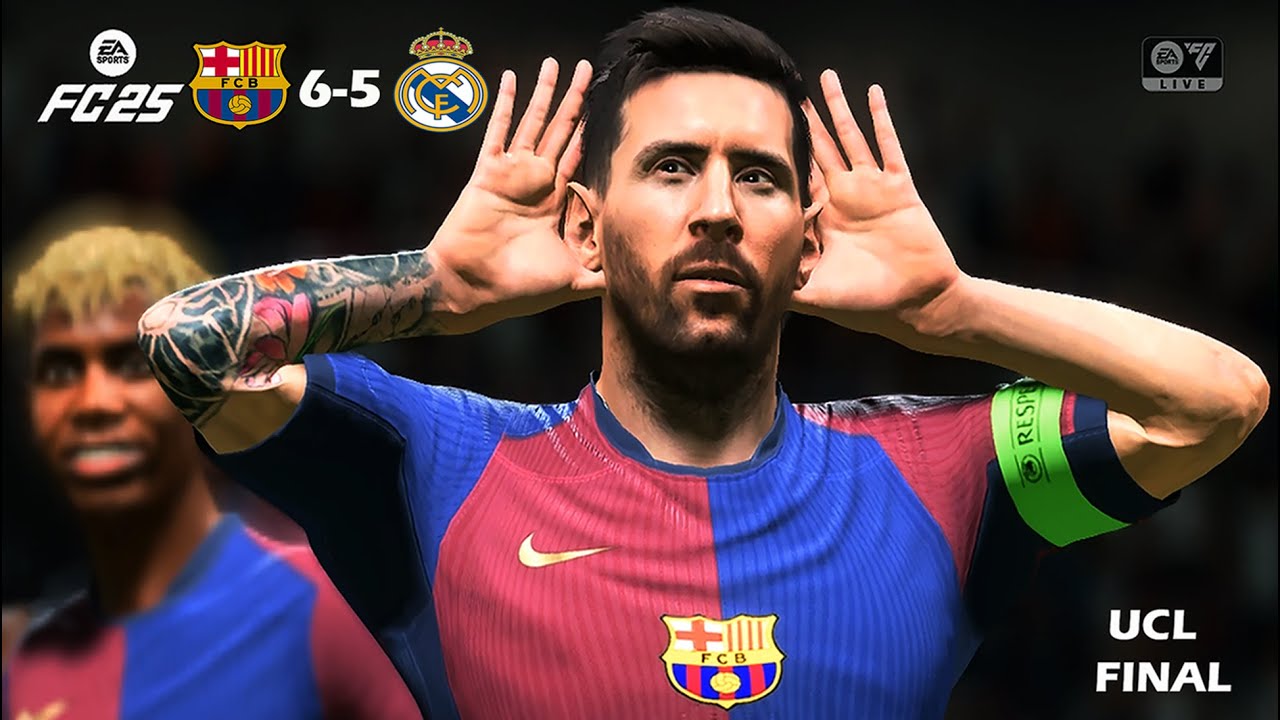 FC 25 - Barcelona vs Real Madrid Ft. Messi vs Ronaldo | UCL Final - YouTube