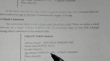 types of constraint/unique key,primary key /TRB Computer instructor Grade-I