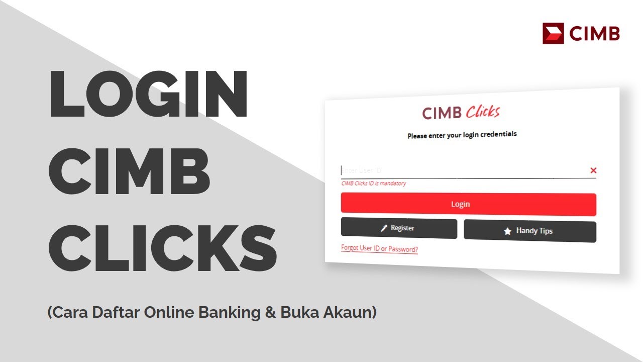 Cara Daftar CIMB Clicks Login Online Banking - YouTube