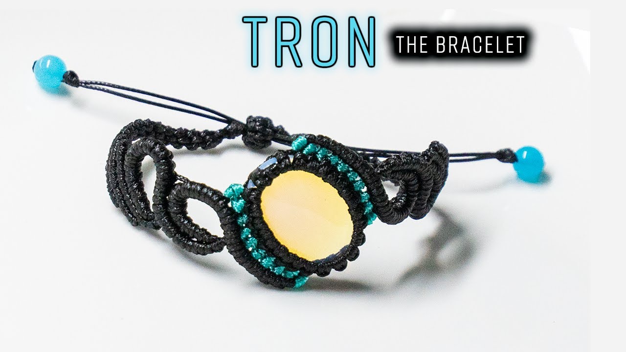 Macrame jewelry set - Tron bracelet - Beautiful jewelry collection macrame pattern
