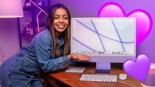 Purple M1 iMac Unboxing   first look! 💜