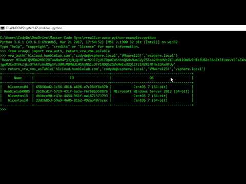 VMware vRealize Automation API Python Demo
