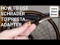 How to use  presta  to schrader valve adapter  4k