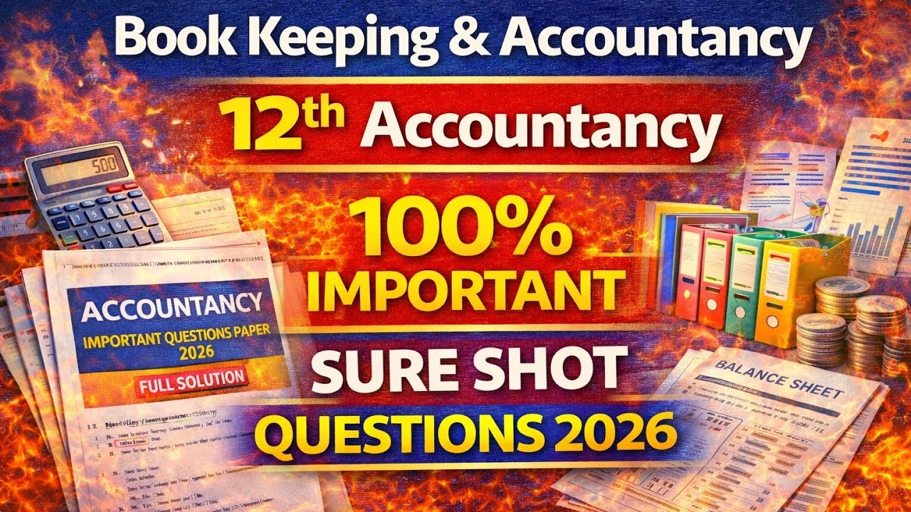 12th Accountancy Most Important Questions 2026 | 100% Exam Focused | लेखाशास्त्र 2026 ✨🥳🤩