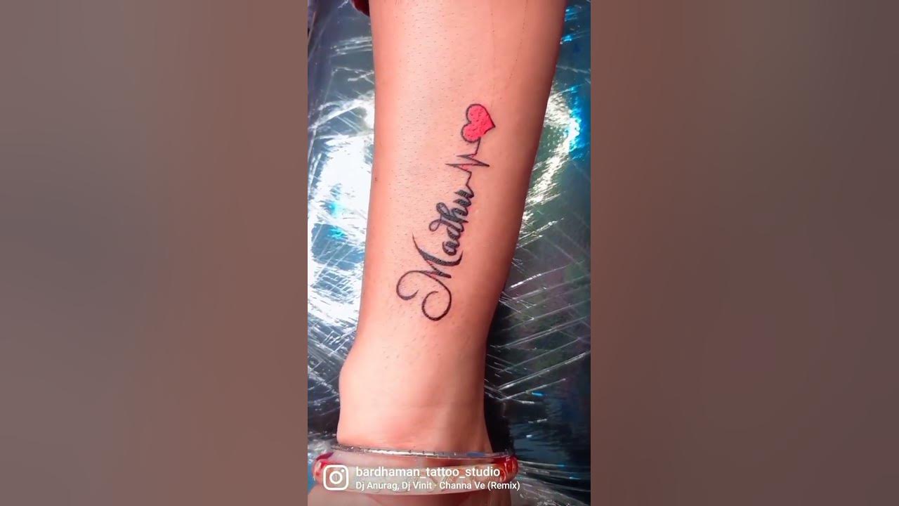 madhunametattoo Madhu Name Tattoo - YouTube