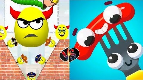 Draw to smash logic puzzle 🆚 fork n sausage 🌭Gameplay part 2 #drawtosmash