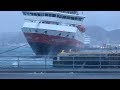 Ship Blown Against Dock During Storm