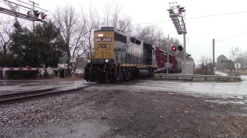 CSXT F732-13 with the Killer Horn Salutes GP38-3 Good K5LA Horn
