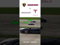 Tesla Model S Plaid vs Lamborghini Revuelto Drag Race #carshorts #fastcars #supercars #car