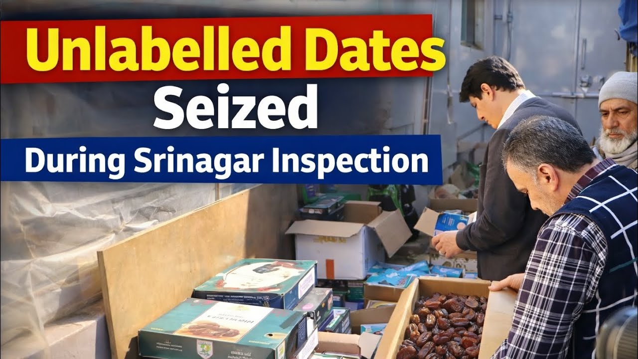 Unlabelled Dates Consignment Seized During Market Inspection in Srinagar