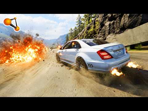 BMW X5 AUDI RS6 Maybach Porsche GT3 High Speed Downhill Crash | BeamNG.DRIVE