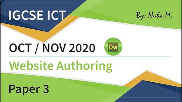 IGCSE ICT | Oct Nov 2020 | Paper 3 | Website Authoring Dreamweaver