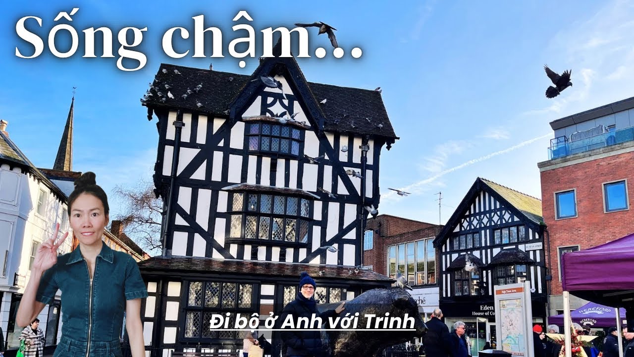 Đi bộ ở Hereford 🇬🇧 - Một thành phố nhỏ, sống rất chậm