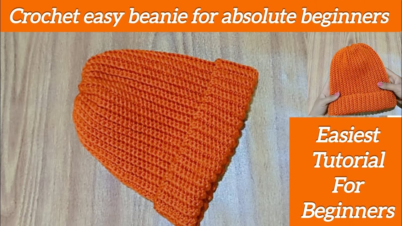 Crochet easy ribbed beanie tutorial for absolute beginners/crochet ...