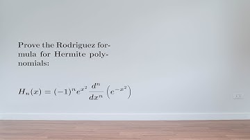 EX: The Rodriguez formula for Hermite polynomials