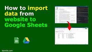 How to import data from websites to Google Sheets