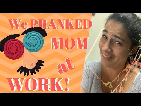SILLY STRING PRANK! - PRANKING MOM AT WORK!!