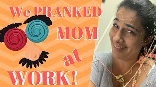 SILLY STRING PRANK! - PRANKING MOM AT WORK!!