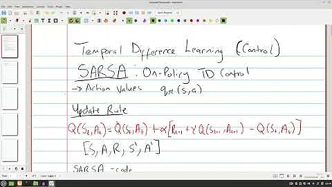 Reinforcement Learning Lecture 16 - (Q-Learning & SARSA - Temporal Difference Learning Control)