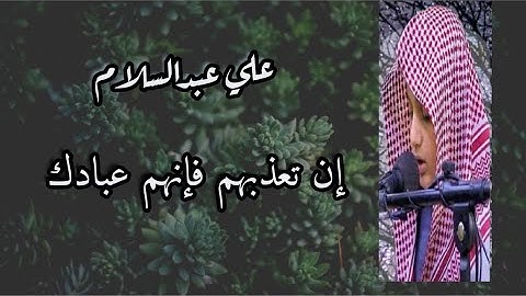 تلاوة رائعة للقارئ علي عبدالسلام (ان تعذبهم فانهم عبادك )