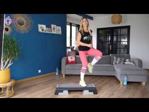 Vidéo: Step aérobic - cours pour débutants à domicile