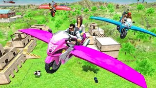 Flying Motorbike Real Simulator Game - Bike flying taxi gameplay- Bike Games screenshot 3