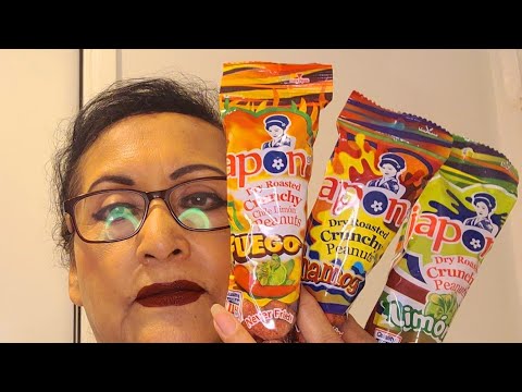 ASMR Cacahuates japoneses de diferentes sabores y saludando!!