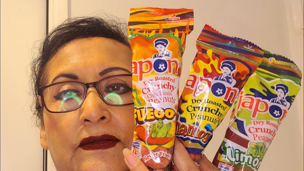 ASMR Cacahuates japoneses de diferentes sabores y saludando!!