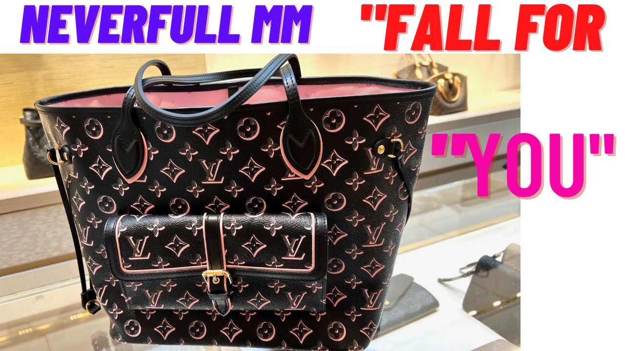 LOUIS VUITTON NEVERFULL MM BLACK FALL FOR YOU COLLECTION 2022 