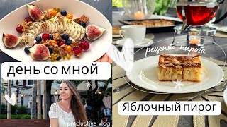 День со мной / простой рецепт очень вкусного яблочного пирога / дачный участок в Германии