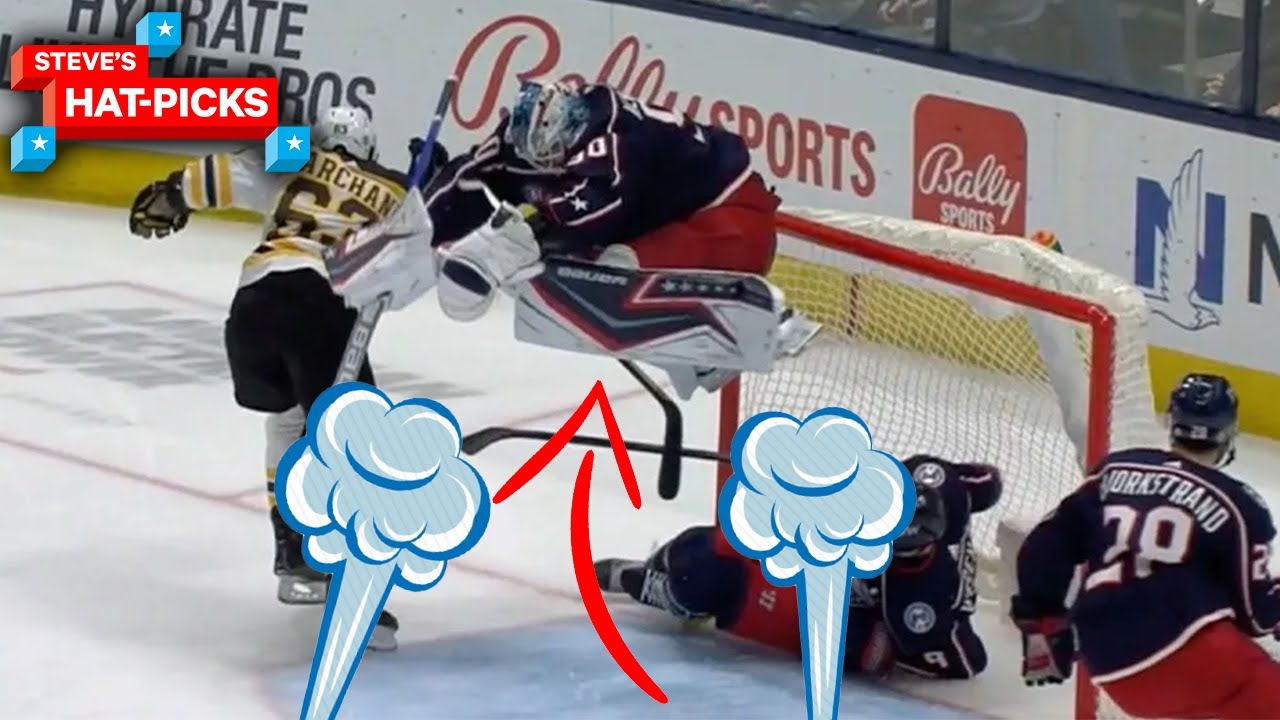 NHL Plays Of The Week: Merzlikins Goes Up How High?! | Steve's Hat-Picks